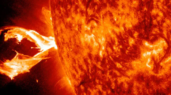 Geomagnetic storms are disturbances to Earth's magnetic field due to solar material from CME — large expulsions of plasma and magnetic fields from the Sun's atmosphere.